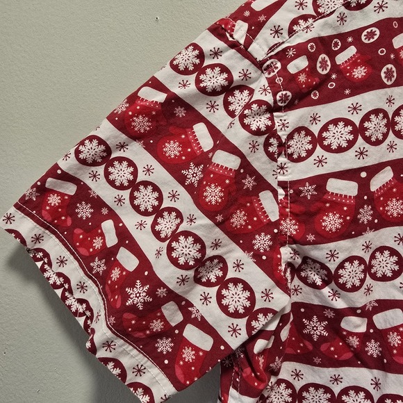 Rugby University Christmas Button-Up Shirt Men's Large – Red & White Holiday... - Picture 2 of 9